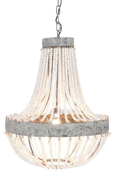 Lampada a sospensione Clayre & Eef Ø 54x72 cm Ferro grigio
