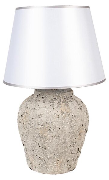 Clayre & Eef Lampada da tavolo Ø 35x59 cm Grigio Terracotta