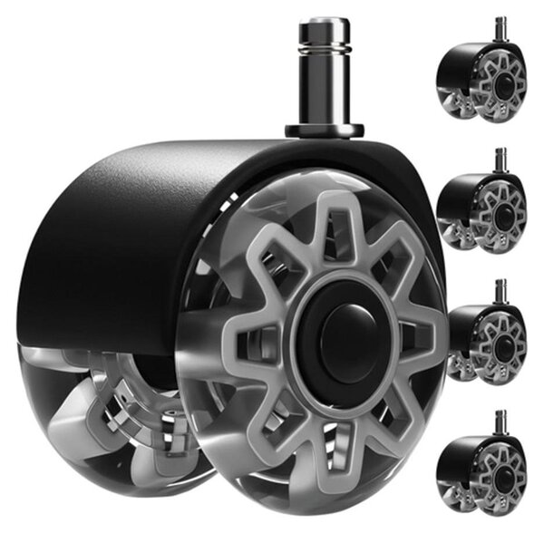 Rotelle per sedia da ufficio, grigio