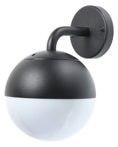 Applique da parete Cam Nero IP44 1 x E27 M LEDME