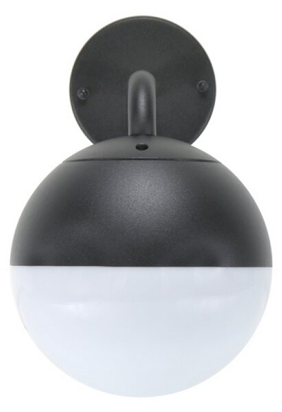 Applique da parete Cam Nero IP44 1 x E27 M LEDME