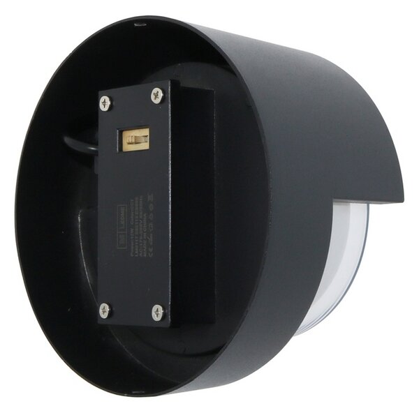Applique Led da parete Dynamic 12W Nero IP65 CCT Temperatura colore regolabile M LEDME