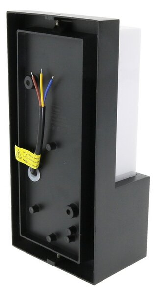 Applique Led da parete Fit 10W Nero IP54 Bianco caldo 3000K M LEDME