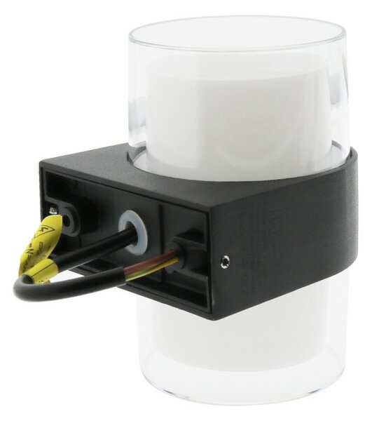 Applique Led da parete Ian 10W Nero IP54 Bianco caldo 3000K M LEDME
