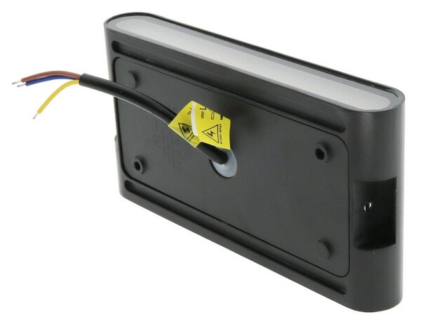 Applique Led da parete Fine 10W Nero IP54 Bianco caldo 3000K M LEDME