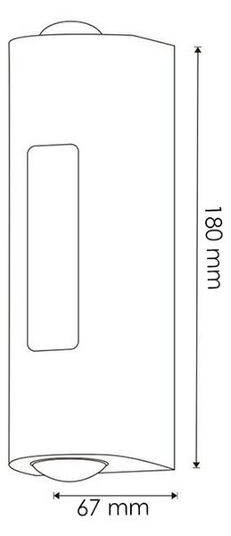 Applique Led da parete Lounge 10W Nero IP54 Bianco caldo 3000K M LEDME