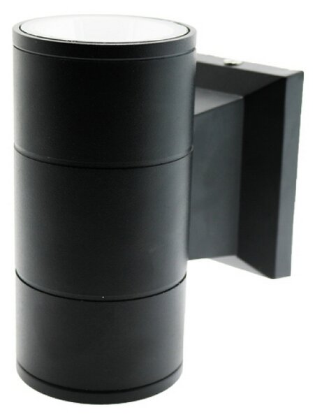 Applique Led da parete Tubo 2x3W Nero IP54 Bianco caldo 3000K M LEDME