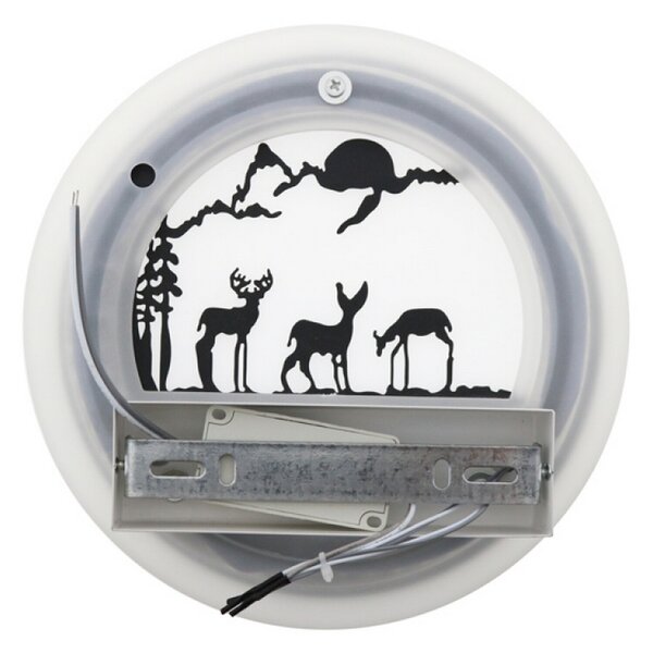 Applique Led da parete Prairie 24W Nero rotondo IP20 Bianco caldo 3000K M LEDME