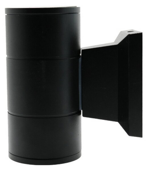 Applique Led da parete Tubo 2x3W Nero IP54 Bianco caldo 3000K M LEDME