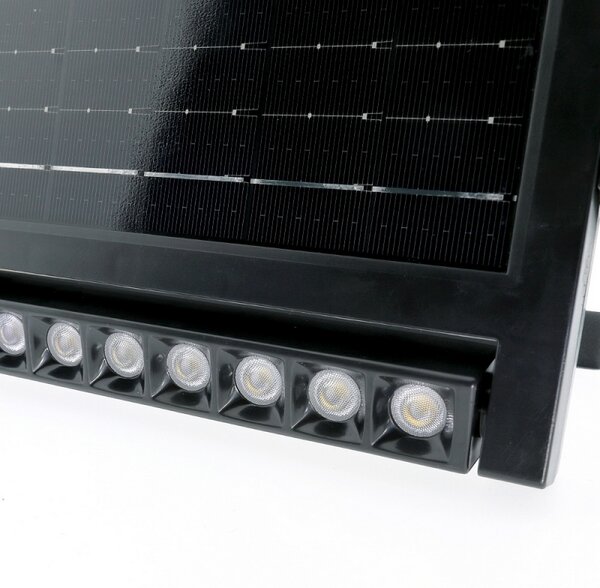Applique Led da parete Vienna 4,5W Nero con pannello solare e sensore crepuscolare IP54 temperatura colore regolabile M LEDME