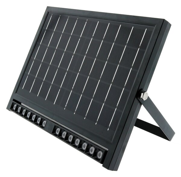 Applique Led da parete Vienna 10W Nero con pannello solare e sensore crepuscolare IP54 temperatura colore regolabile M LEDME