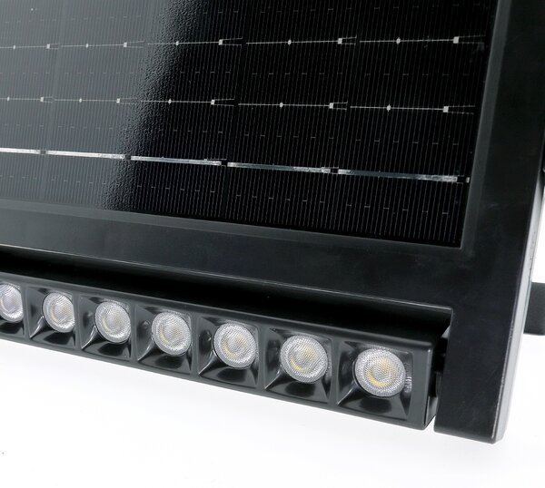 Applique Led da parete Vienna 10W Nero con pannello solare e sensore crepuscolare IP54 temperatura colore regolabile M LEDME