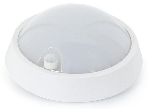 Applique Led da parete Sfera 12W Bianco IP64 con sensore di movimento Bianco freddo 6000K M LEDME