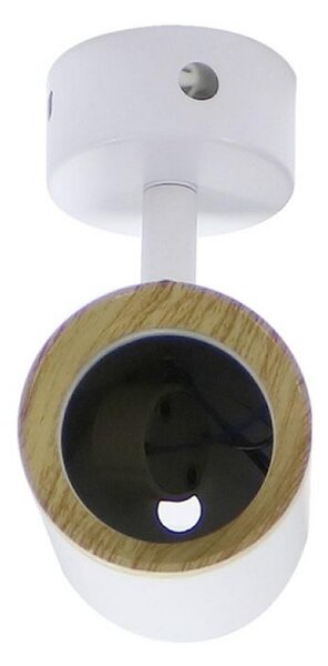 Lampadario da soffitto Country Bianco 1 Faretto GU10 Orientabile M LEDME