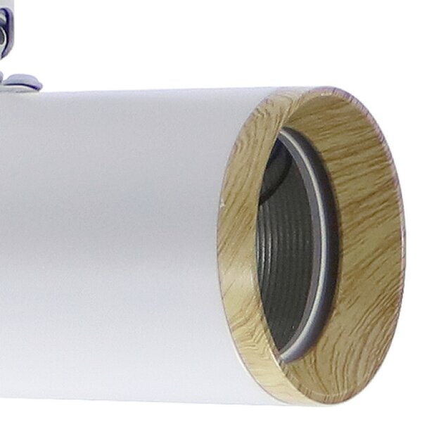 Lampadario da soffitto Country Bianco 2 Faretti GU10 Orientabili M LEDME
