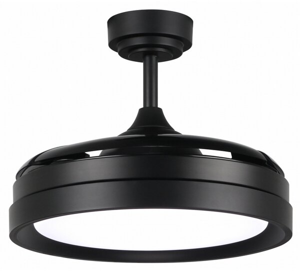 Lampadario Ventilatore da soffitto Black II Yeray 36W illuminazione Led regolabile con telecomando M LEDME