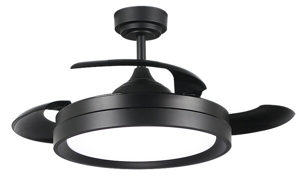 Lampadario Ventilatore da soffitto Black II Yeray 36W illuminazione Led regolabile con telecomando M LEDME