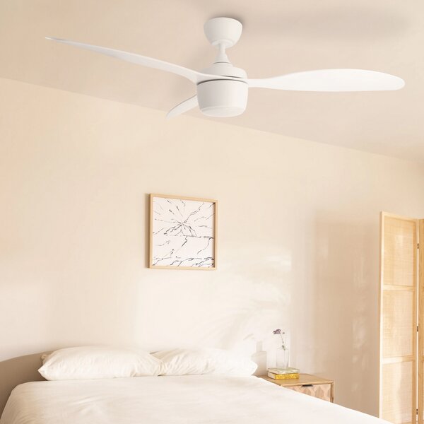 Lampada Soffitto OYAJIA Bianca Ventilatore Da Soffitto Con Luce - Foto 9