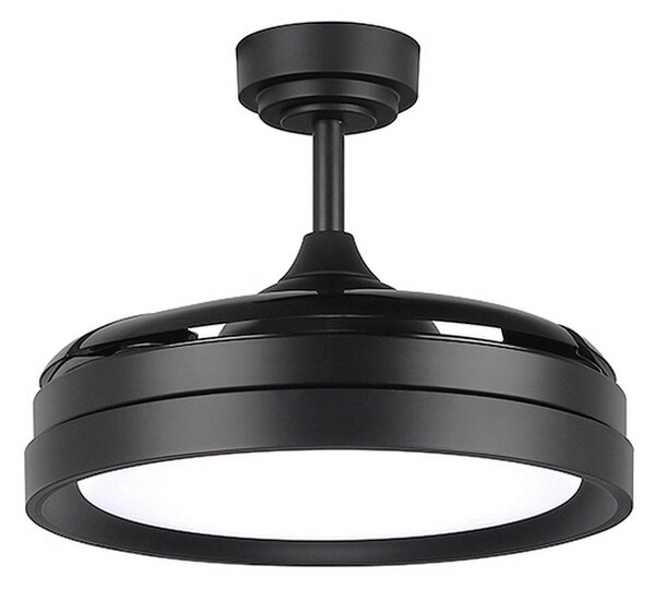 Lampadario Ventilatore da soffitto Black II Yeray 36W illuminazione Led regolabile con telecomando M LEDME