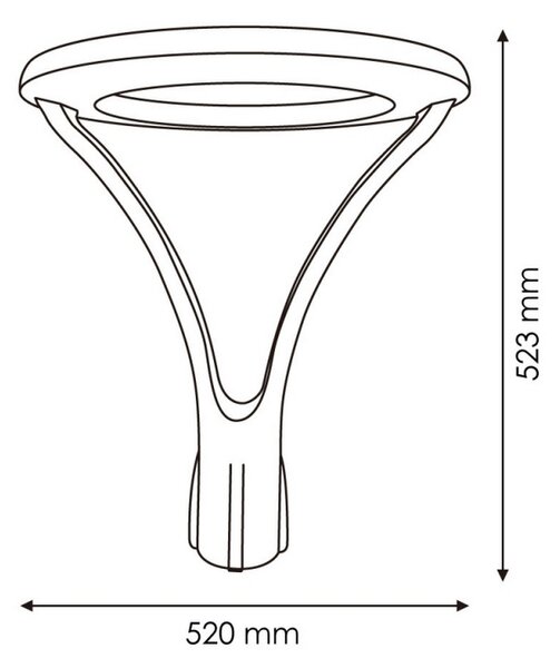 Lampione stradale Led Minamal 100W Grigio IP65 Bianco freddo 5000K M LEDME