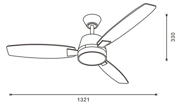 Lampadario Ventilatore da soffitto White Bass 18W illuminazione Led regolabile con telecomando M LEDME