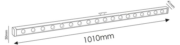 Plafoniera Wall washer Foss 100cm 18W IP65 Bianco freddo 6000K M LEDME