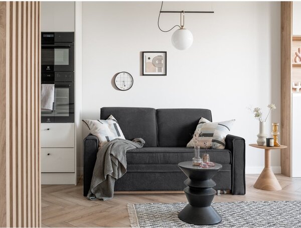 Divano letto grigio scuro 168 cm Lucky Lucy - Miuform
