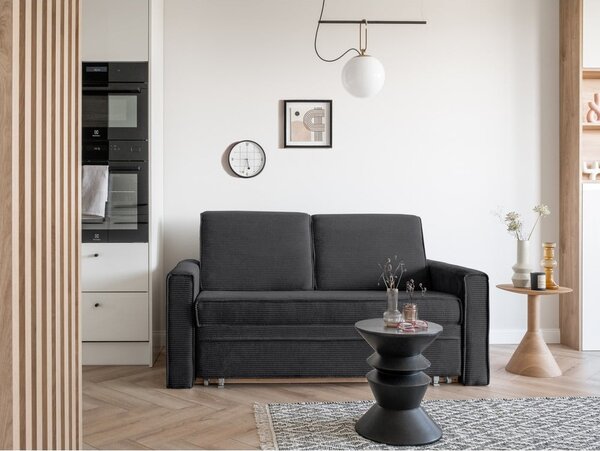 Divano letto grigio scuro 168 cm Lucky Lucy - Miuform