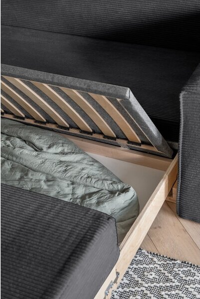 Divano letto grigio scuro 168 cm Lucky Lucy - Miuform