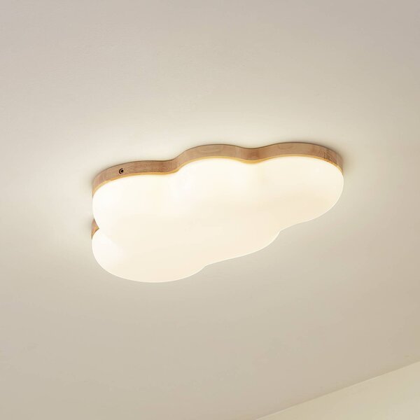 Plafoniera a LED Pilvi Lindby, Bianco / Opale, Soggiorno / Sala da pranzo, Plastica, Moderno, Plafoniera LED