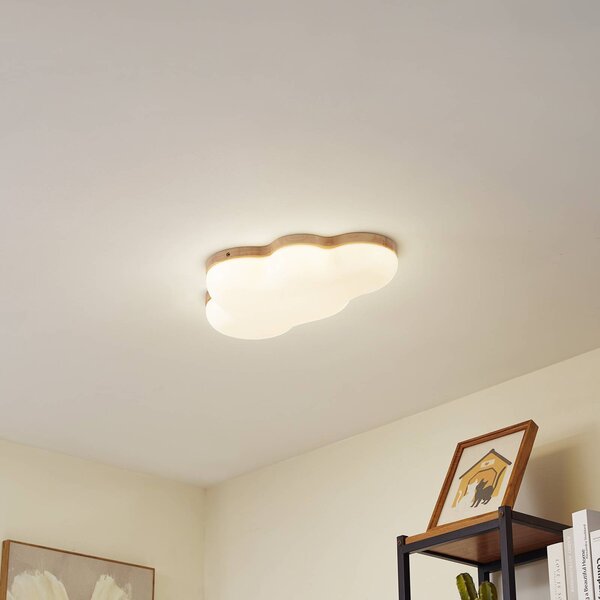 Plafoniera a LED Pilvi Lindby, Bianco / Opale, Soggiorno / Sala da pranzo, Plastica, Moderno, Plafoniera LED