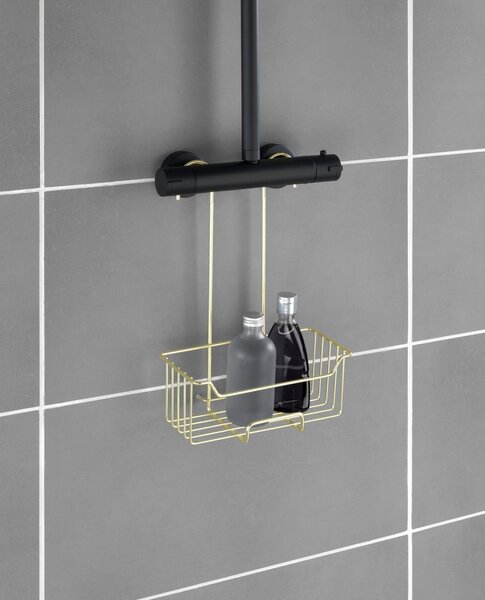 Mensola da bagno sospesa in acciaio inox color oro Milo - Wenko