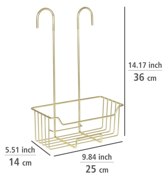 Mensola da bagno sospesa in acciaio inox color oro Milo - Wenko
