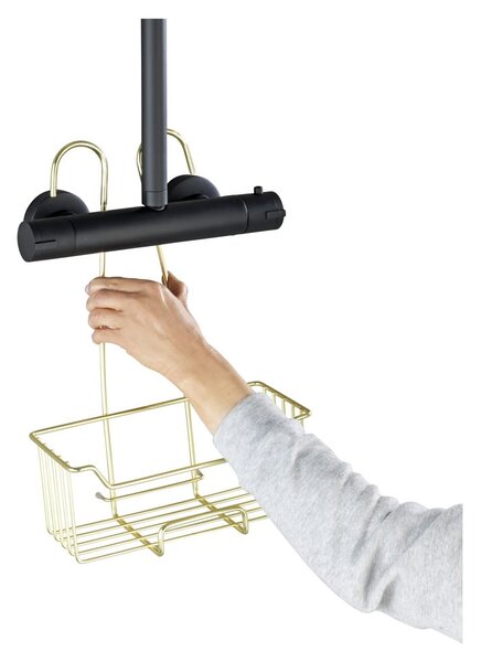 Mensola da bagno sospesa in acciaio inox color oro Milo - Wenko