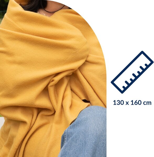 Coperta marrone in vello 130x160 cm Riso – Tiseco Home Studio