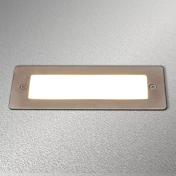 Lucande applique a LED da incasso Holly, 17 cm, acciaio inox HOLLY, Alluminio / Grigio / Zincato, Acciaio Inox, Moderno, Applique da esterni