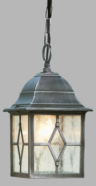 Searchlight Lampada a sospensione Genoa, cristallo di piombo Genoa, Alluminio / Grigio / Zincato, Alluminio