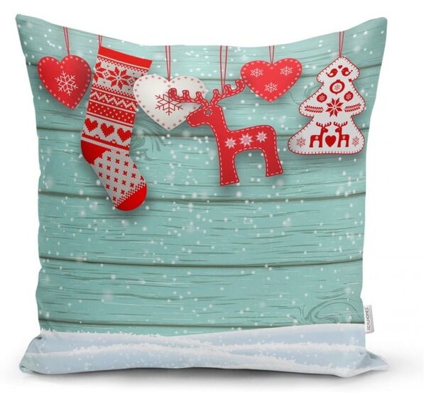 Set di 4 federe natalizie e runner da tavola Winter Wonderland - Minimalist Cushion Covers