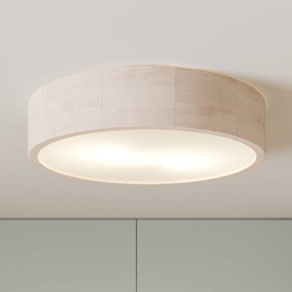 Plafoniera soffitto Kerio Envostar, dimmerabile, Bianco / Opale, Soggiorno / Sala da pranzo, Legno, Moderno, Plafoniera