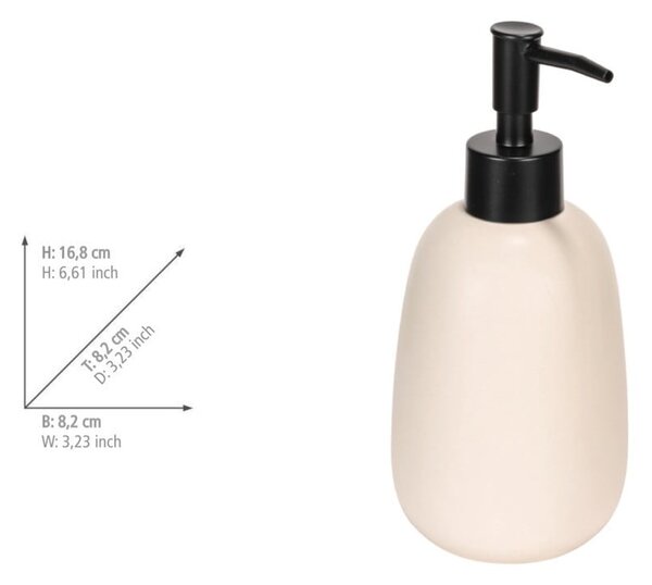 Dispenser di sapone in ceramica crema 400 ml Margo - Allstar