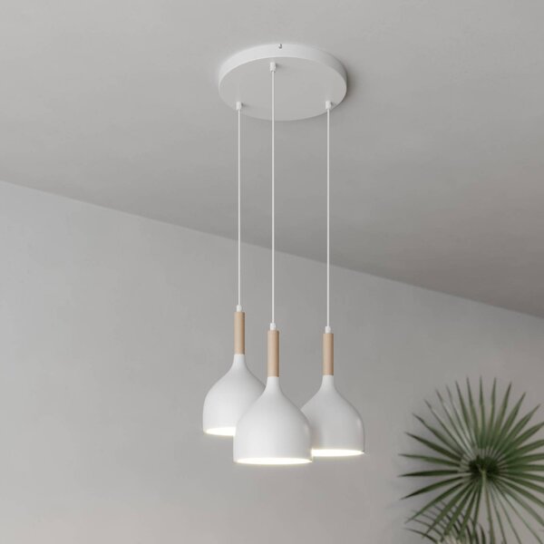 Lampada a sospensione Noak Luminex, dimmerabile, Bianco / Opale, Soggiorno / Sala da pranzo, Metallo, Moderno, Lampada a sospensione