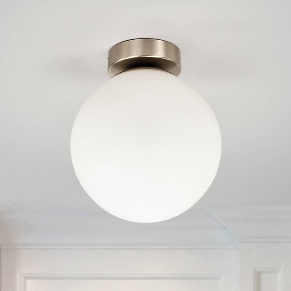 Plafoniera Lennie Lindby, dimmerabile, Bianco / Opale, Bagno, Vetro, Moderno, Plafoniera