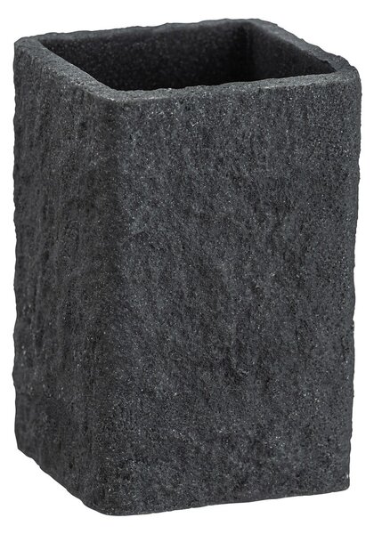 Bicchiere per spazzolino grigio scuro Villata - Wenko