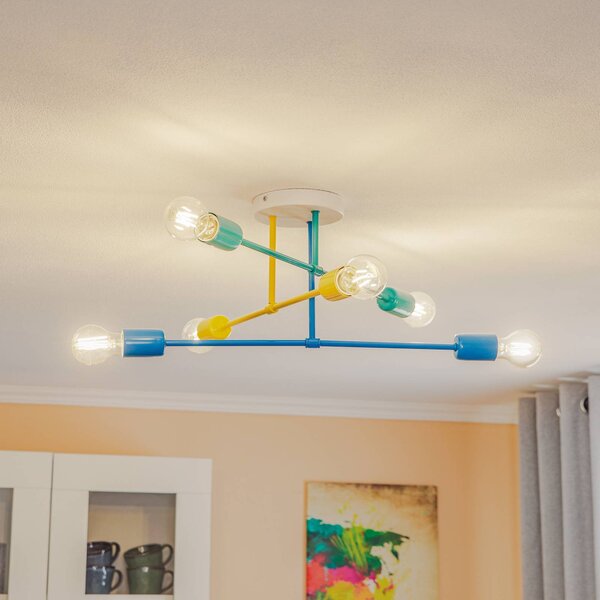 Plafoniera soffitto Cambridge HELAM, dimmerabile, Cameretta, Metallo, Giovanile, Plafoniera