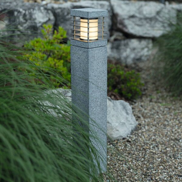 Heitronic Lampioncino da giardino La Mer, Alluminio / Grigio / Zincato, Acciaio Inox, Moderno, Lampada da esterni