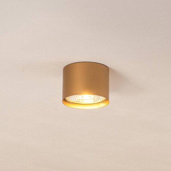 Faretto da soffitto Chloe fisso, oro Argon, dimmerabile, Ottone / Oro, Soggiorno / Sala da pranzo, Metallo, Moderno, Faretto alogeno