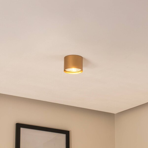 Faretto da soffitto Chloe fisso, oro Argon, dimmerabile, Ottone / Oro, Soggiorno / Sala da pranzo, Metallo, Moderno, Faretto alogeno