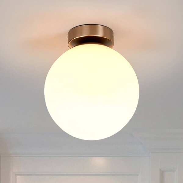 Plafoniera Lennie Lindby, dimmerabile, Bianco / Opale, Bagno, Vetro, Moderno, Plafoniera
