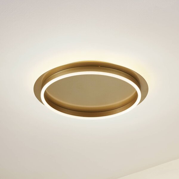 Plafoniera a LED Kunis Lindby, Ottone / Oro, Soggiorno / Sala da pranzo, Plastica, Moderno, Plafoniera LED