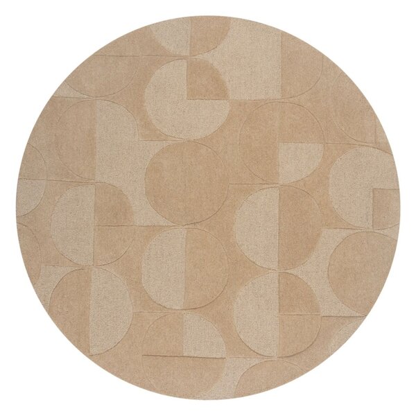 Tappeto rotondo in lana beige ø 160 cm Gigi - Flair Rugs